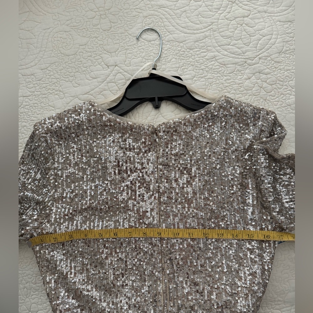 Black with Silver Sequins Formal Dress - Picture 6 of 7